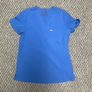 XS Figs Ceil Blue Catarina One-Pocket Top